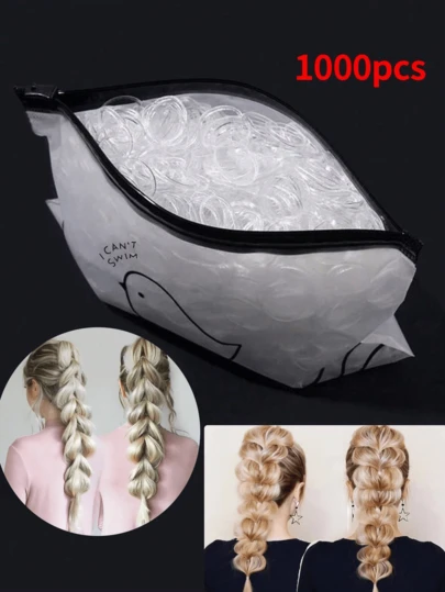1000 chiếc/gói Dây buộc tóc không đường may dùng một lần