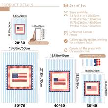 1 pezzo Quadro da parete in tela con bandiera americana in stile rustico, opera d'arte stampabile con bandiera americana in stile accademico, motivo a bandiera USA per il 4 luglio, decorazione americana, quadro su tela, arte con ragazza di moda, opera d'arte con citazione ispirazionale, decorazione per la casa, tela appesa - A - Visualizzare 8