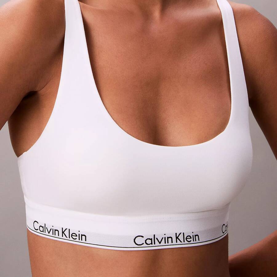Icon Cotton Modal Lightly Lined Bralette Underwear Women Bras + Bralettes QF8503 - trắng - Xem 1