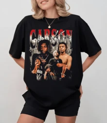 Vintage Bootleg Ken Carson Opium Rage Rap T-Shirt From The 90s, Retro Hip-Hop Style - Black - View 10