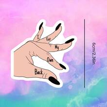 Black Nail Hand I Got My Own Back, Representing Self-Acceptance And Self-Support Strong Inner Core, Waterproof Vinyl Sticker - Durable Smooth Surface, Self-Adhesive Bumper Sticker, Suitable For Cars, Windows, Laptops, Trucks, Water Bottles - Multi-Functional Durable Design, Car Sticker - Vinyl - View 3