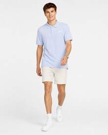 Nike Sportswear Solid Color Logo Casual Sports Polo Shirt With Lapel Short Sleeve For Men - Baby Blue - View 7