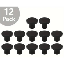 1-12pcs Gold Aluminum Alloy Drawer Pulls - Round Handles Suitable For Home, Applicable To Drawers, Cabinets, Wardrobes, Home Decor - Black - View 17