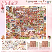 New Large Size DIY Scene Stickers, Adult Landscape Stickers, House Stickers, Scrapbooking Stickers, 3D Miniature House Micro Landscape Stickers, DIY Scrapbook Stickers, Landscape Stickers, Scenery Stickers, Notebook Stickers, Back To School - A - View 17