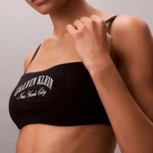 Calvin Klein Calvinklein Heritage Classic Cotton Stretch Lightly Lined Bandeau Bralette Underwear  Women  Bras + Bralettes QF8710 - 黑色 - 查看 5