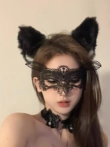 黑色蕾絲化裝舞會面具，威尼斯性感眼罩，神秘鏤空蕾絲女性派對面具，適合嘉年華、萬聖節、Cosplay 派對、婚禮和晚間活動，送給家人和朋友的絕佳節日禮物 - 彩色 - 查看 1