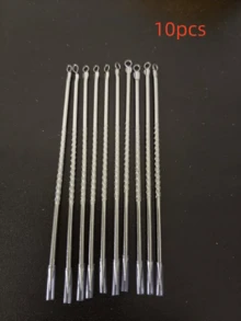 10/5件套黑头去除套装，祛痘工具，双头黑头导出器，美容针，面部毛孔清洁工具，有效去除黑头、粉刺、瑕疵，便携式面部护理清洁设备，专业面部护理化妆美容工具 - 多色 - 查看 7