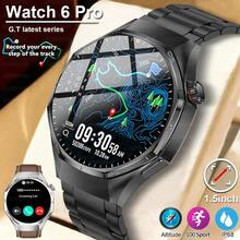 Reloj 6 Pro Upgrade Smart Watch Hombres Gps Deportes Fitnes Impermeable Siempre Reloj Business Smartwatch Hombre Para Android Io - Acero Negro - Ver 2