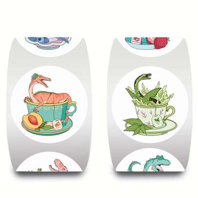 500张西班牙语旅行贴纸卷，创意贴纸，可用于DIY滑板、水瓶、行李箱、笔记本、手机壳、剪贴簿等。