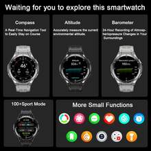 Reloj Inteligente Deportivo Para Hombres, Seguimiento Gps Militar, Pantalla Amoled De 1,43 Pulgadas, Llamada Bluetooth, 10 Atm, - Malla plateada - Ver 6