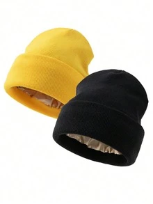 Women's Silky Satin Knit Hat - Anti-Static, Non-Frizzy, Warm For Winter - Multicolor - View 26