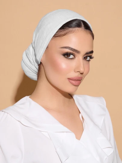 1pc Women Classic Solid Color Headscarf Hijab, 3 Different Wearing Methods, Versatile And Practical, Stretchy, Soft Modal Fabric, Comfortable For Daily Wear, Sports, Yoga