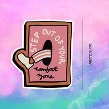 Step Out Of Your Comfort Zone Feet Stepping Out Of Painting Waterproof Vinyl Sticker - Durable Smooth Surface, Self-Adhesive Bumper Sticker, Suitable For Cars, Windows, Laptops, Trucks, Water Bottles - Multi-Functional Durable Design, Car Sticker - Vinyl - View 3