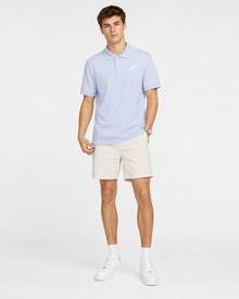 Nike Sportswear Solid Color Logo Casual Sports Polo Shirt With Lapel Short Sleeve For Men - Baby Blue - View 5