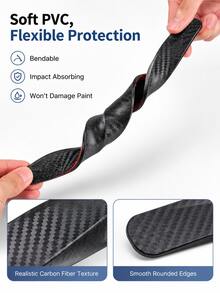 Tira universal anti-colisión para parachoques de automóvil, pegatina protectora anti-arañazos para la carrocería del auto, protector de goma ensanchado resistente al desgaste, decoración anti-rozamiento para el labio delantero - A - Ver 4