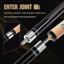 58 Inch Maple Wood Billiard Cue, 12.75mm Brown Leather Tip, Adjustable Weight Exquisite Grip, Carron Billiard Sports Equipment - Multicolor - View 3