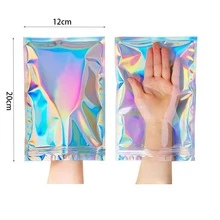 10/100 túi tự dán hologram, túi nhôm in laser cầu vồng có lỗ treo, thích hợp đựng trang sức, mỹ phẩm, bao bì thương mại nhỏ, túi quà tặng, đồ dùng tiệc tùng. - Nhiều phong cách - Xem 6