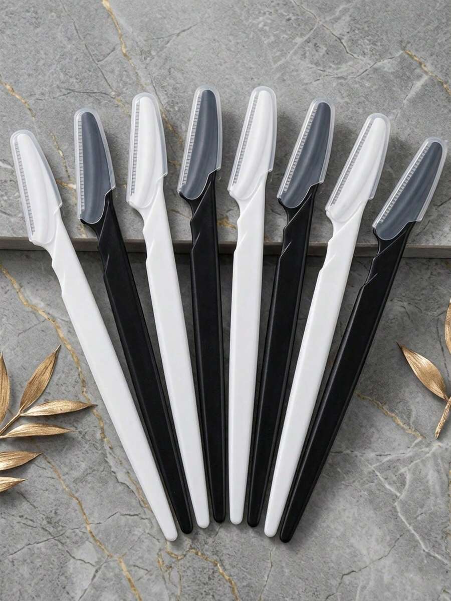 24PCS Gentle Eyebrow Razors, Travel-Size Dermaplaning Set, Perfect Back To School & Graduation Gift For Girls, Summer Must-Have For Makeup Lovers, Face Shavers With Protective Cover, Portable Beauty Tool For Daily & Travel Use, Ideal Holiday Present For Friends