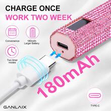 GANLAIX 水鑽美甲烘乾燈附支架，便攜手持式 USB 充電凝膠美甲燈，LCD 顯示螢幕，快速固化迷你凝膠指甲油燈，女性禮物 - 彩色 - 查看 7