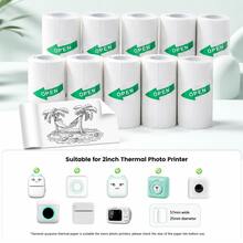5/10/20 Cuộn Giấy Nhãn Dán Nhiệt Tự Dính - 57x25mm Màu Trắng - Giấy Thay Thế Cho Máy In Mini - Nhãn Dán Cao Cấp In Tức Thời Dùng Cho Ảnh, Sổ Lưu Niệm Tự Làm & Sắp Xếp Đồ Dùng - Xem 3
