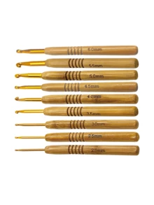 Round Handle Glossy Crochet Hooks Full Set, 2.0mm–6.0mm 9 Sizes, Smooth Needle Body Without Snagging Yarn, Versatile DIY Tool For Handmade Crochet Dolls, Coasters, Hat Decorations, Storage Baskets, Decorative Pillows, Home Decor And Crochet Bags - Crochet Hook - View 20