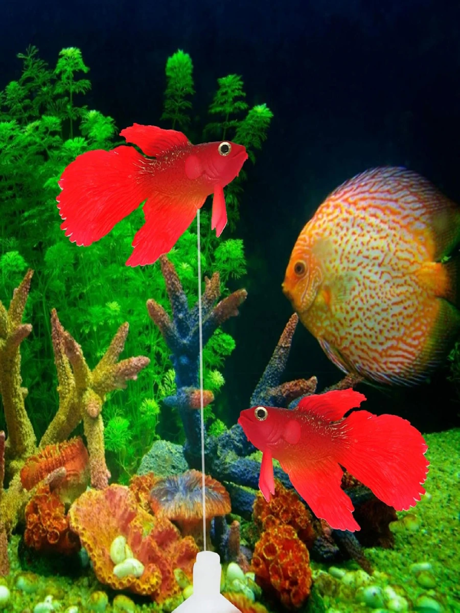 Realistic Artificial Glowing Goldfish - Lifelike Moving Floating Aquarium Decor - Random Colors - Happy Aquarium - View 1