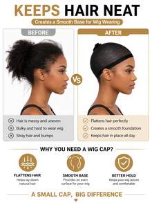5pcs/10pcs/20PCS/100pc Women's Transparent HD Wig Cap, Elastic Nylon Material Wig Cap, Invisible Ultra-Thin Elastic Stocking Cap Suitable For Full Head Wigs - Multicolor - View 8