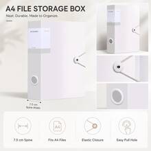 4个/套 A4 文件盒，PP塑料文件整理盒，大容量办公用品文件盒 - 套裝 - 查看 2