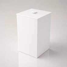 Luxury Acrylic Trash Can 3mm - White - View 7