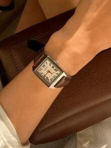 Two Tone Retro Square Women Watch Pack Durable Long Battery Quartz Wristwatch All Occasion Gift For Her CASIO LTP-V007L-7B2+LTP-V007L-7B1 - Brown - View 2