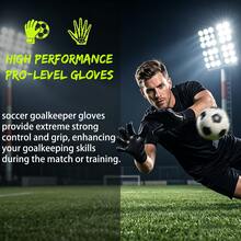 GKHMNEW Professional Goalkeeper Gloves + 30ml Goalkeeper Grip Spray, Suitable For Adults, Teens Or Women Football Goalkeeper Gloves, Breathable Design - Multicolor - View 5