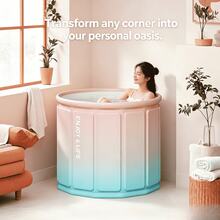 Large Portable Foldable Bathtub, Multi-Layer Thick Insulated Tub For Adults, No Installation Required - Multicolor - View 3