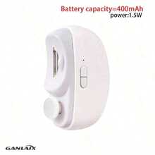 GANLAIX 多功能电动指甲钳，二合一指甲修剪器和抛光器，400mAh 可充电 Type-C 电池，两档速度控制，LED 照明灯，指甲碎屑收集器，便携易用 - 彩色 - 查看 9