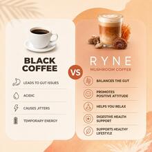 Mushroom Coffee With 6 Powerful Mushrooms USDA Organic Drink Mix 30 Servings 180g Focus Energy Immunity Support #1 Mushroom Coffee In The USA Dietary Supplement - 1 túi - Xem 6