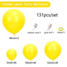 50/131pcs Yellow Balloons In Different Sizes 18/12/10/5 Inch Yellow Balloon Garland Arch Kit Suitable For Graduation, Wedding, Bi Baby Shower, Sunflower And Bee Theme Party Decorations - Yellow - View 11