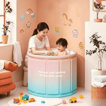 Large Portable Foldable Bathtub, Multi-Layer Thick Insulated Tub For Adults, No Installation Required - Multicolor - View 8