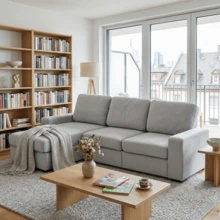 Corner Sofa With Storage, Sectional Sofa, Couch With Ottoman, Large Sofa For Living Room, Modern, Comfortable, Pocket Spring Core, 245.5 Cm - 淺灰色 - 查看 5