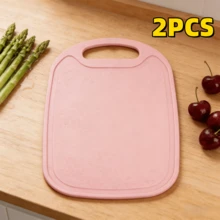 1/2pcs Pink Plastic Cutting Board With Built-In Handle, Lightweight Kitchen Chopping Board, Easy To Carry, Convenient For Daily Use, Hangable, Suitable For Preparing Fruits, Vegetables And Fast Food - View 11