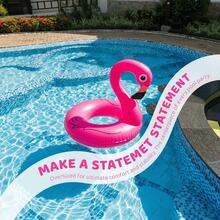 Extra Large Pink Flamingo Inflatable Pool Float, Thickened PVC Adult Swim Ring, Large Flamingo Float, Suitable For Beach Pool Party - Multicolor - View 8
