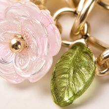 1Pc Cute Pink Flower & Butterfly Keychain Sweet Heart Lobster Clasp Bag Charm - Multicolor - View 4