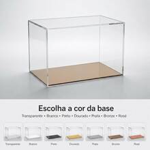 Caixa Expositora em Acrilico Transparente - Fundo Transparente - Visão 7