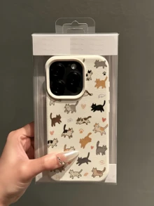 1Pc Cute White Cat Casual TPU Shockproof Full Coverage Phone Case, Protective Back Cover Compatible With Various Smartphone Series, Summer Theme Design, Durable Lightweight Material, Precise Cutouts, Anti-Fingerprint And Scratch-Resistant Protective Shell - Multicolor - View 3