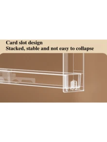 1 Wall-Mounted Storage Rack, Cosmetic Organizer, Suitable For Bathroom Vanity, Cosmetic Display Stand, Multi-Functional Storage Rack, Can Hold Collectible Figures, Snacks, Hair Accessories, Nail Polish, Fashion Glasses | Bathroom Accessories - Clear - View 4