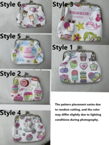 Cute Cartoon Coin Purse - Decorative Coin Pouch - Holiday Gift, Adorable Coin Bag, Dolphin Cake, Cartoon Pattern, Mini Coin Pouch, Decorative Accessory, Holiday Gift - Multicolor - View 8