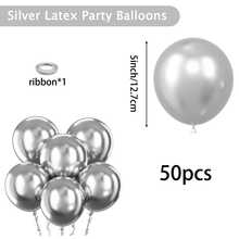50/131pcs Metallic Silver Balloons Different Size 18/12/10/5 Inch Silver Balloon Garland Arch Kit For Graduation, Wedding, Birthday, New Year, Baby Shower Decorations - Metallic Silver - View 10