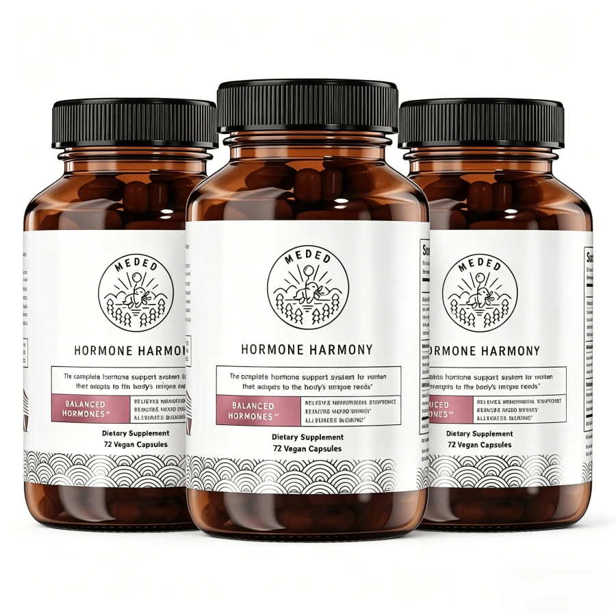 Hormone Harmony Supplement For Women - Natural Hormonal Balance Support | Menopause & Perimenopause Wellness L Helps With Hot Flashes & Mood 72 Capsules - 3PCS - 查看 1