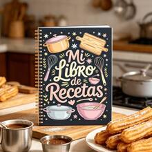 1pc Cute Kitchen Illustration Recipe Book, Japanese Style Cute Blank Cooking Diary Notebook, Suitable For Women And Cooking Enthusiasts, Planner Notebook Desktop Decoration Teacher Gift Mother's Day Gift - A - View 2