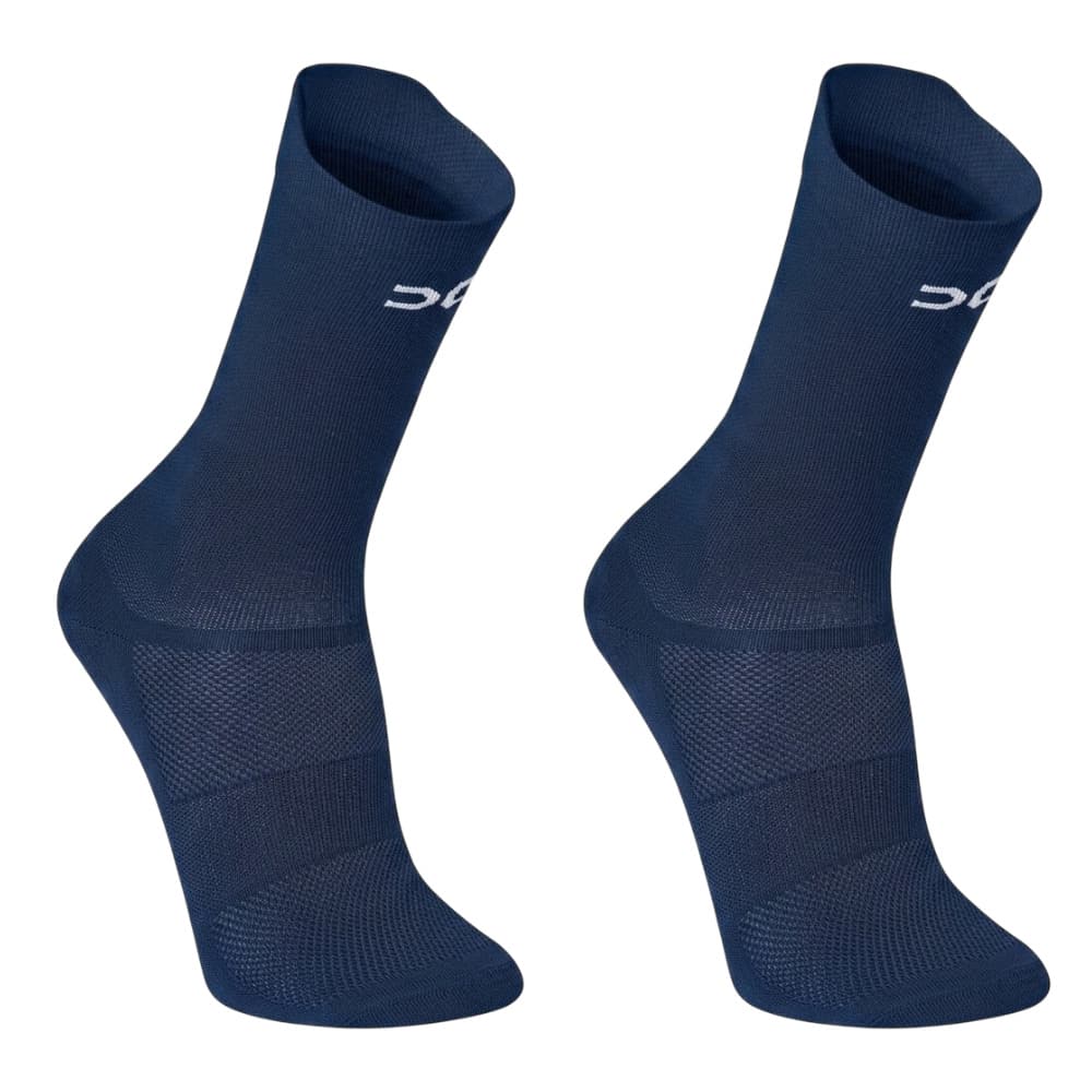 Kit Of 2 Pairs Of Adult Polyamide Running Socks With 3D Cuff, Breathable, Thermal Comfort, High Performance, Spinning, Cycling - 2雙海軍藍 - 查看 1