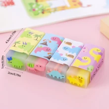 5入可愛學生橡皮擦，動物與食物主題桌面寵物，鉛筆配件，學校用品，派對贈品，禮物，不弄髒，可愛，小學生獎勵，開學季，辦公室 - 套裝 - 查看 12