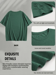 Vintage "It Is Well With My Soul" Wildflower Beach Front Back T-Shirt | Summer Tops For Women, On Everything, Casual Double Sided Graphic Tee - 綠色 - 查看 4